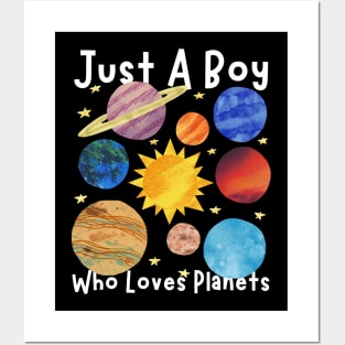 Just A Boy Who Loves Planets Posters and Art